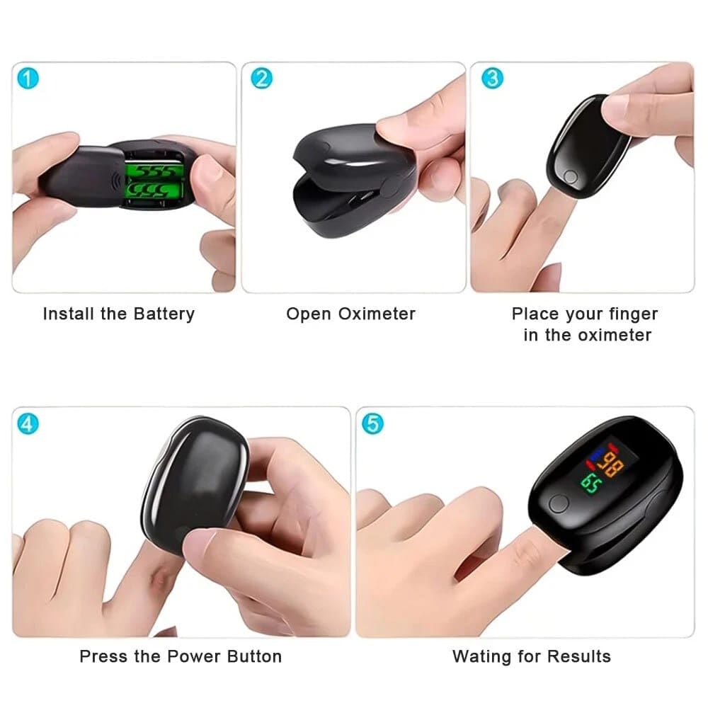 Finger Tip Pulse Oximeter with LED Display