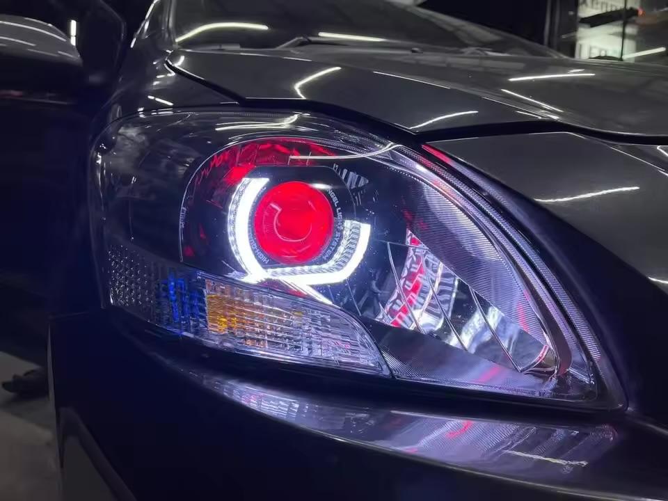 AutoBizarre 2Pcs 3 Inch LED Angel Eyes Halo Ring Headlight Shrouds Cover Mask 5D Crystal RGB DRL Lights with Mobile Application Control for All Cars, Vans, SUVs, etc