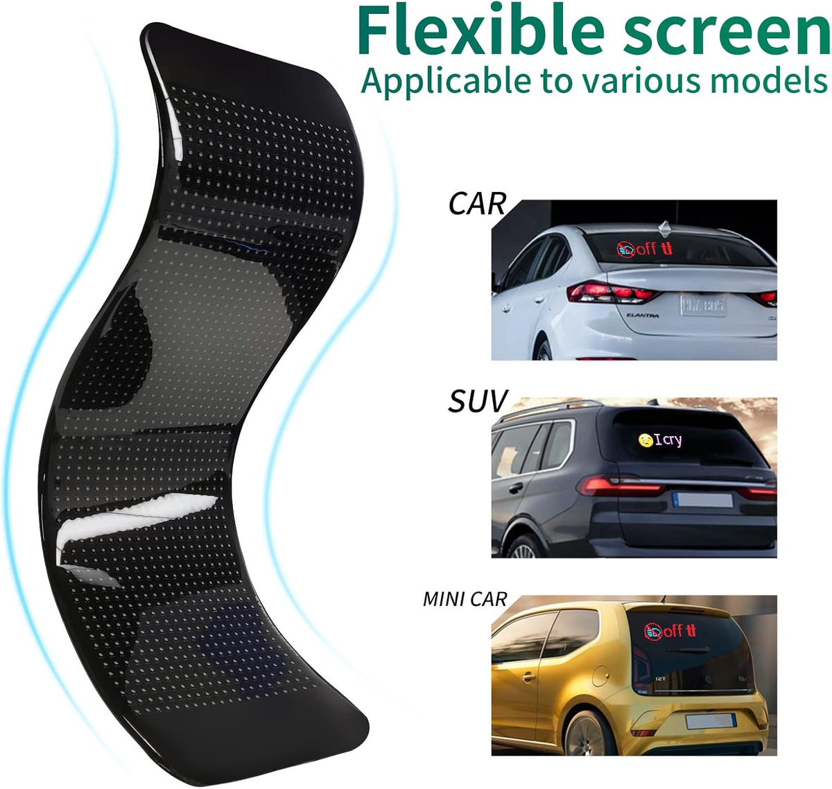 Car Matrix Led Display with Remote control and App control mobile application