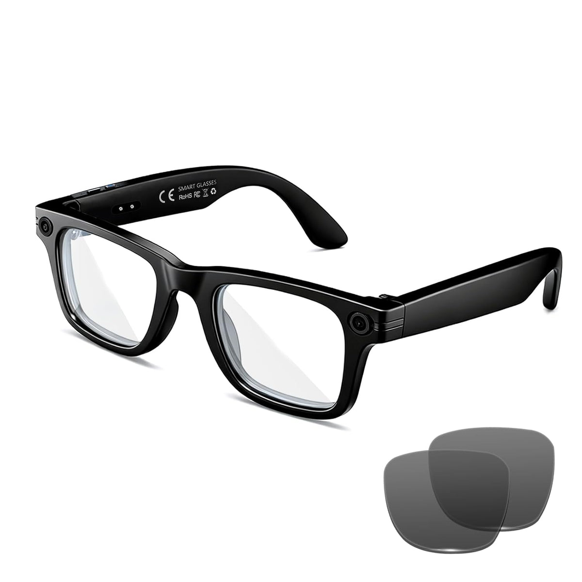AI Smart Glasses with 8MP Camera, 4K Video & HD Photo, Bluetooth Audio, AI Voice Assistant (BUY 1 GET 1 FREE)