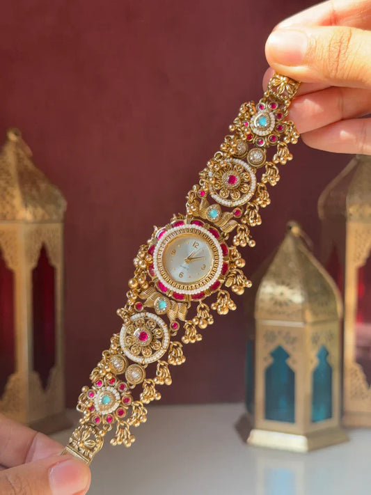 Royal Kashmiri "Mastani" Antique Heritage Bracelet Watch(BUY 1 GET 1 FREE )