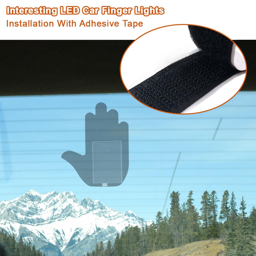 (Pack of 2) Gesture Control Display Light for Car – 4 Emotion Signals