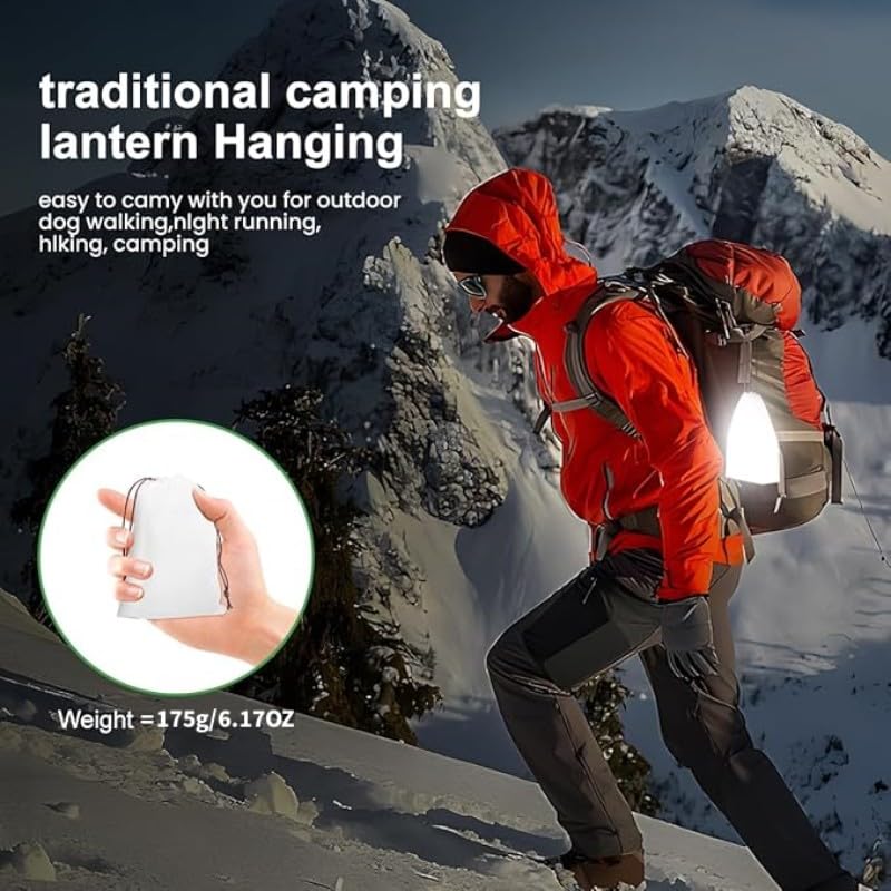 Rechargeable Camping Light Bar, IP66 Waterproof LED Tube, TPU Ultralight Electric Light, 2000mAh Foldable Inflatable Outdoor Tent Light for...