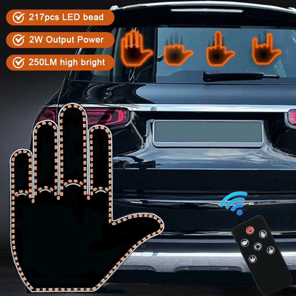(Pack of 2) Gesture Control Display Light for Car – 4 Emotion Signals