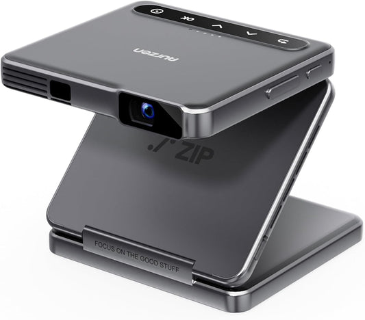 Portable Pocket ZIPs Projector, Ultra Lightweight 9.8 oz 280 g, Compact Short Focus, Trifold, DLP, 720P,, 1080P, Autofocus, Auto Keystone Correction, Mirroring