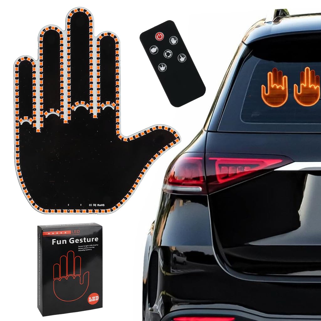 (Pack of 2) Gesture Control Display Light for Car – 4 Emotion Signals