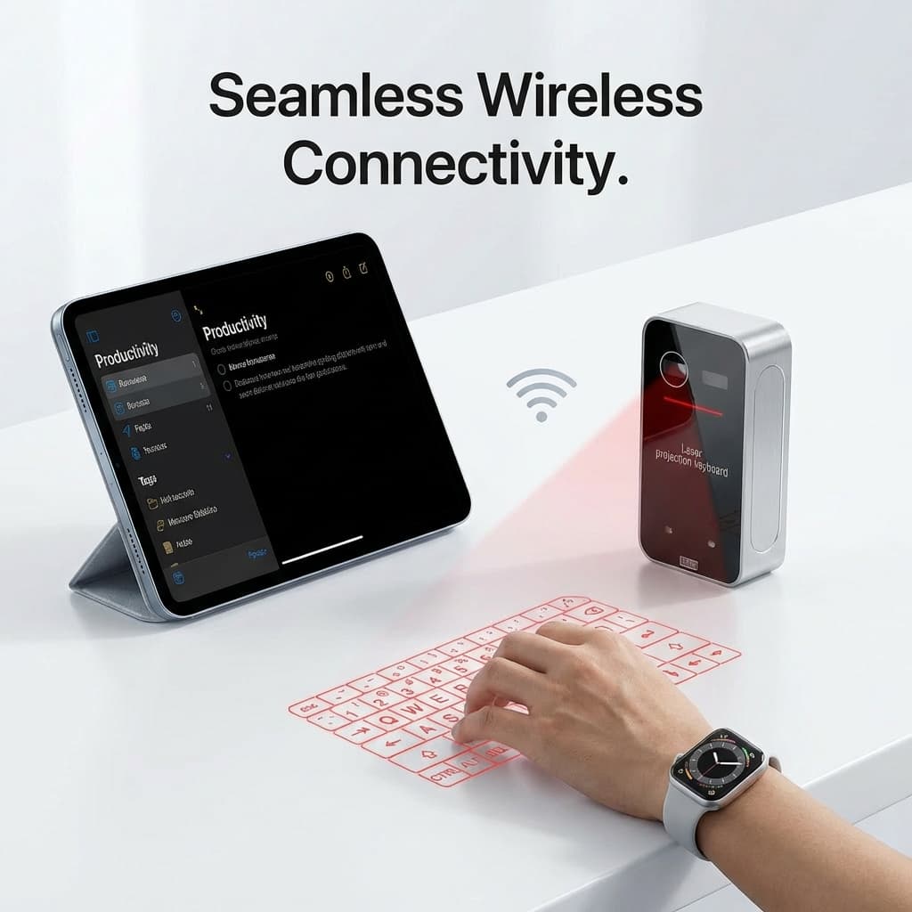 Laser Projection Keyboard with Mouse Controls