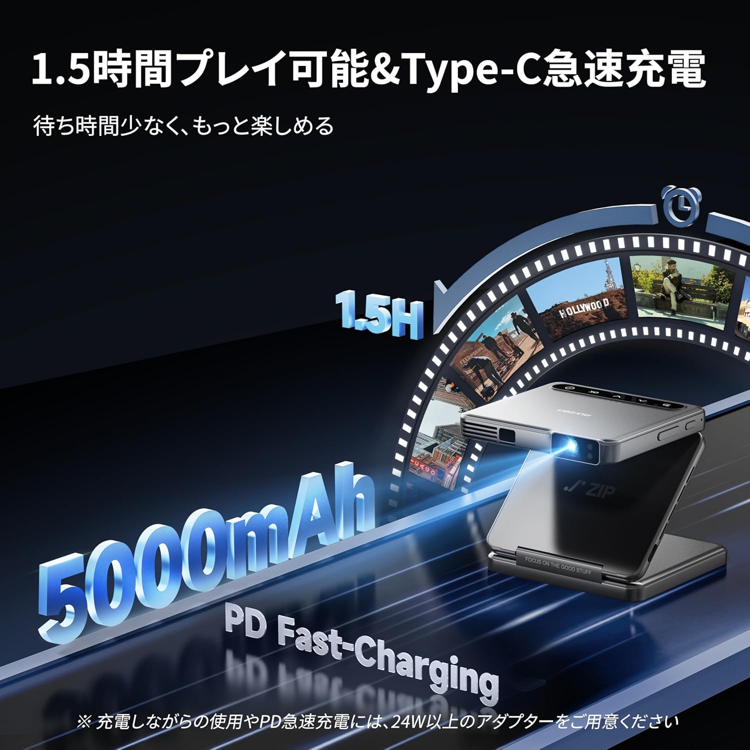 Portable Pocket ZIPs Projector, Ultra Lightweight 9.8 oz 280 g