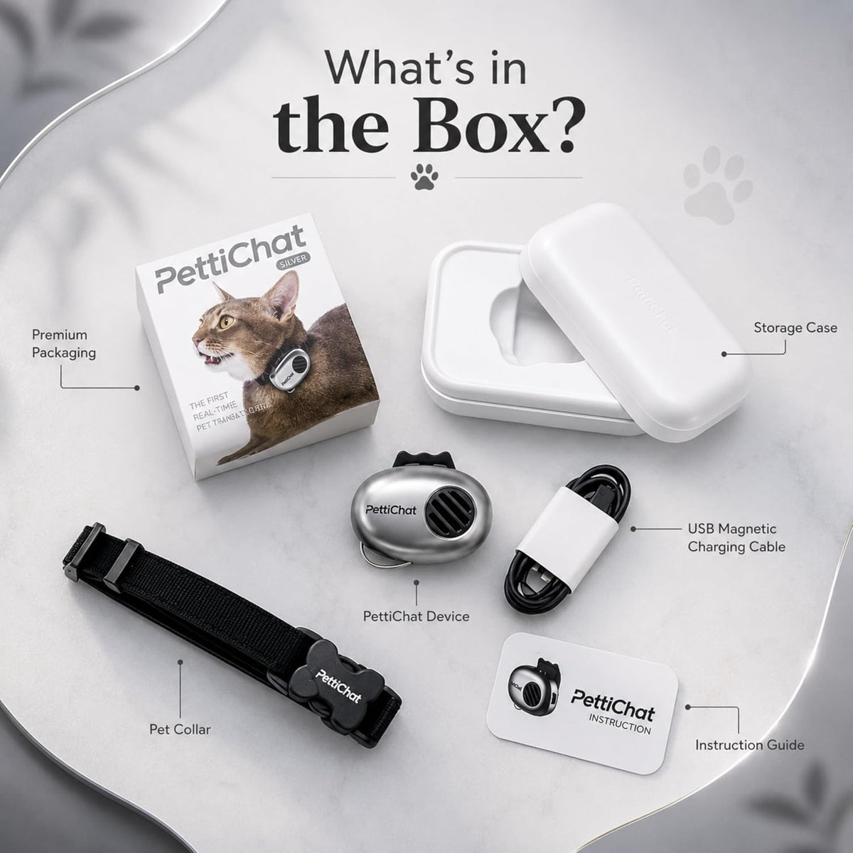 PettiChat AI Translator Collar for Dogs & Cats – Two-Way Communication, Smart Emotion Detection, GPS Location Tracking, App-Controlled Wearable Device