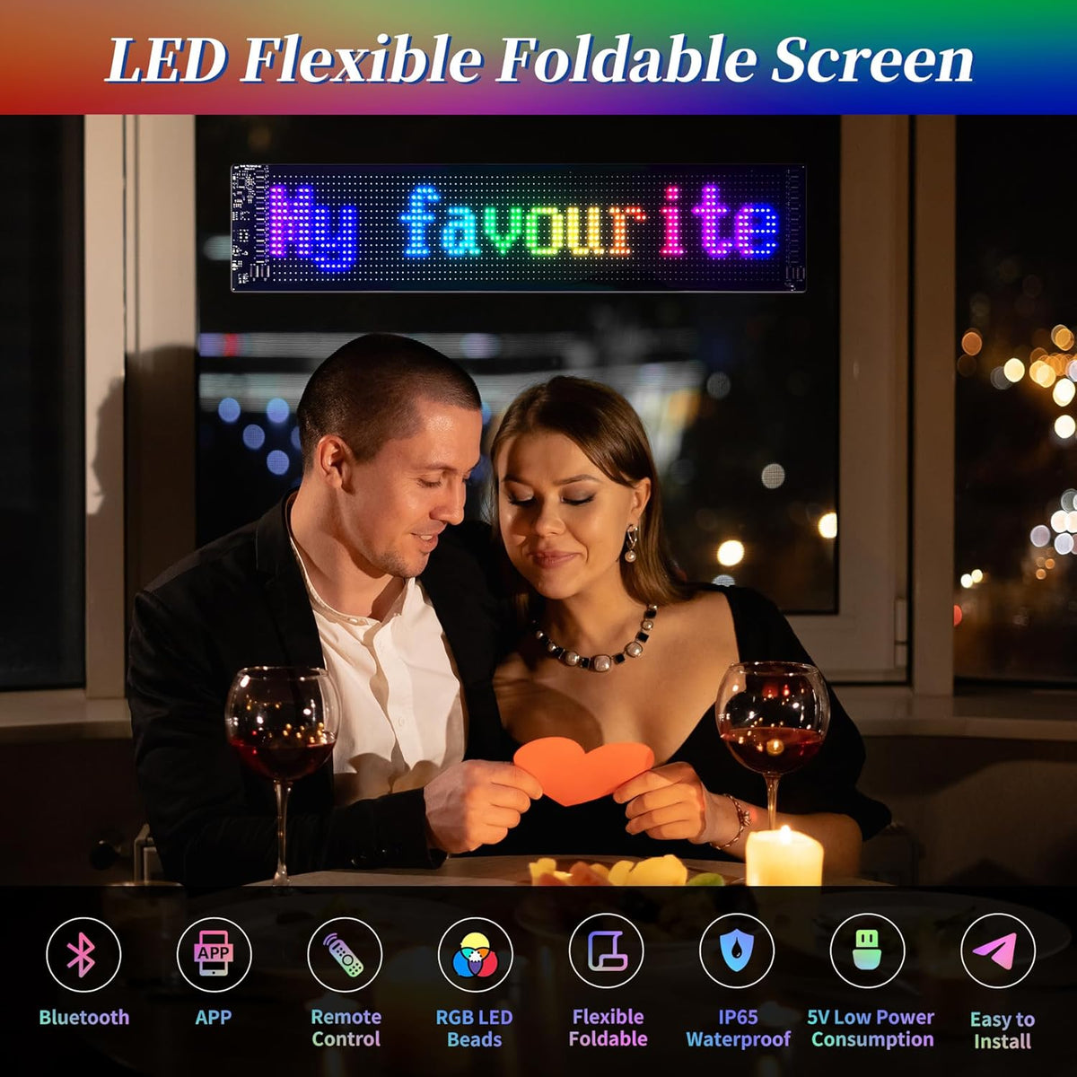 Car Matrix Led Display with Remote control and App control mobile application