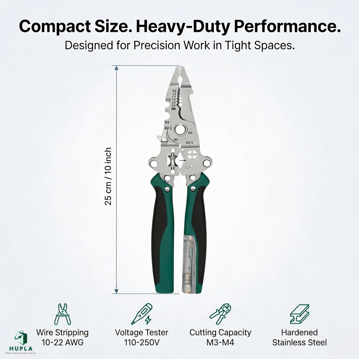 9 in 1 Multifunction Wire Stripper Plier with Electric Test Pen | Foldable Combination Tool for Electricians