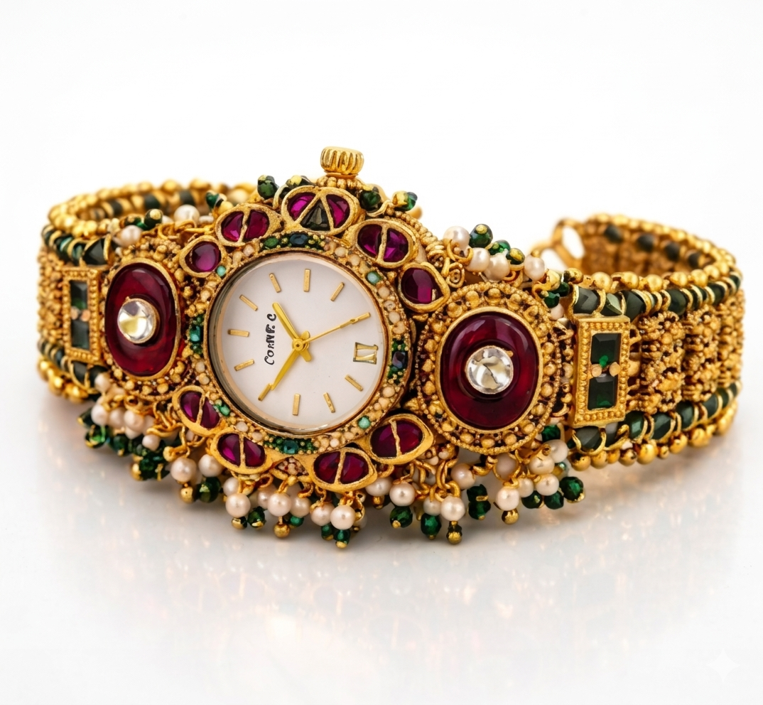 Kashmiri Royal Heritage Bridal Bracelet Watch for Women(BUY 1 GET 1 FREE )