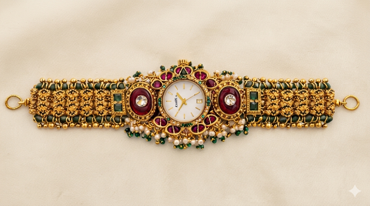 Kashmiri Royal Heritage Bridal Bracelet Watch for Women(BUY 1 GET 1 FREE )