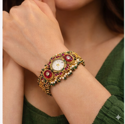 Kashmiri Royal Heritage Bridal Bracelet Watch for Women(BUY 1 GET 1 FREE )