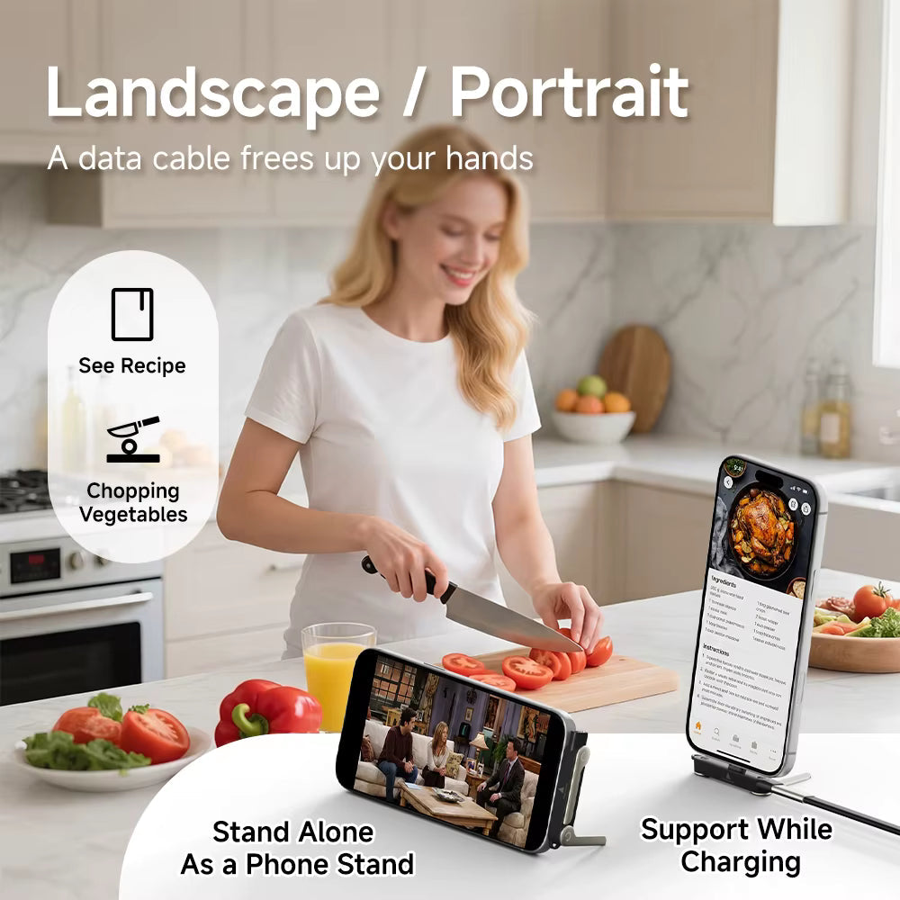 SnapStand 2-in-1 Detachable Charging Cable Stand