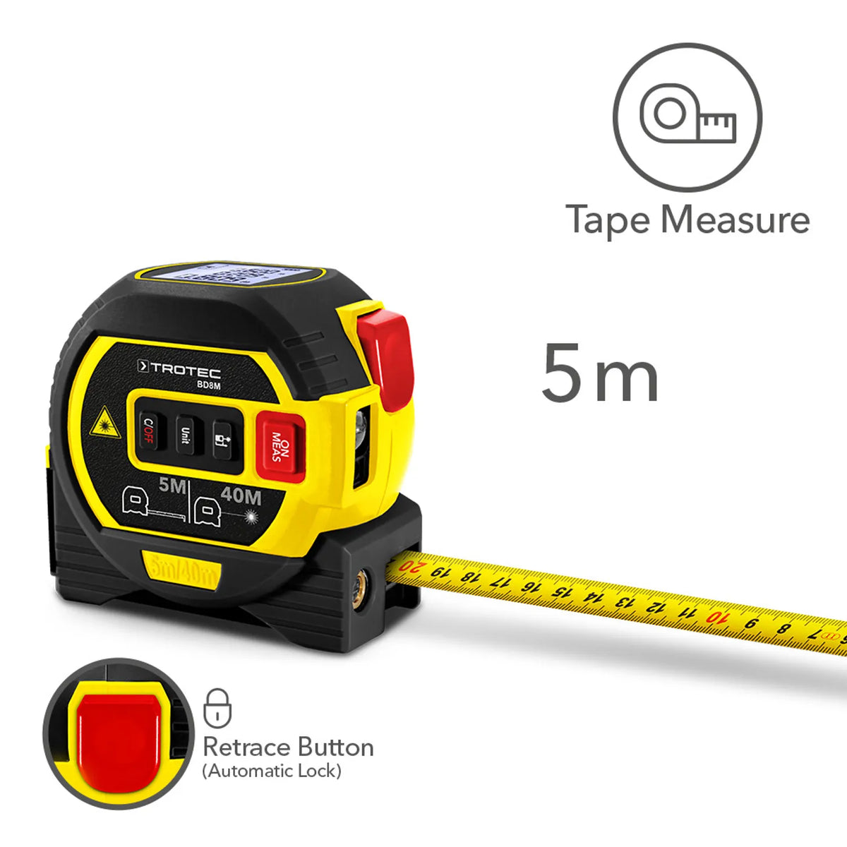 3 in 1 Laser Measuring Tape ( BUY 1 GET 1 FREE )