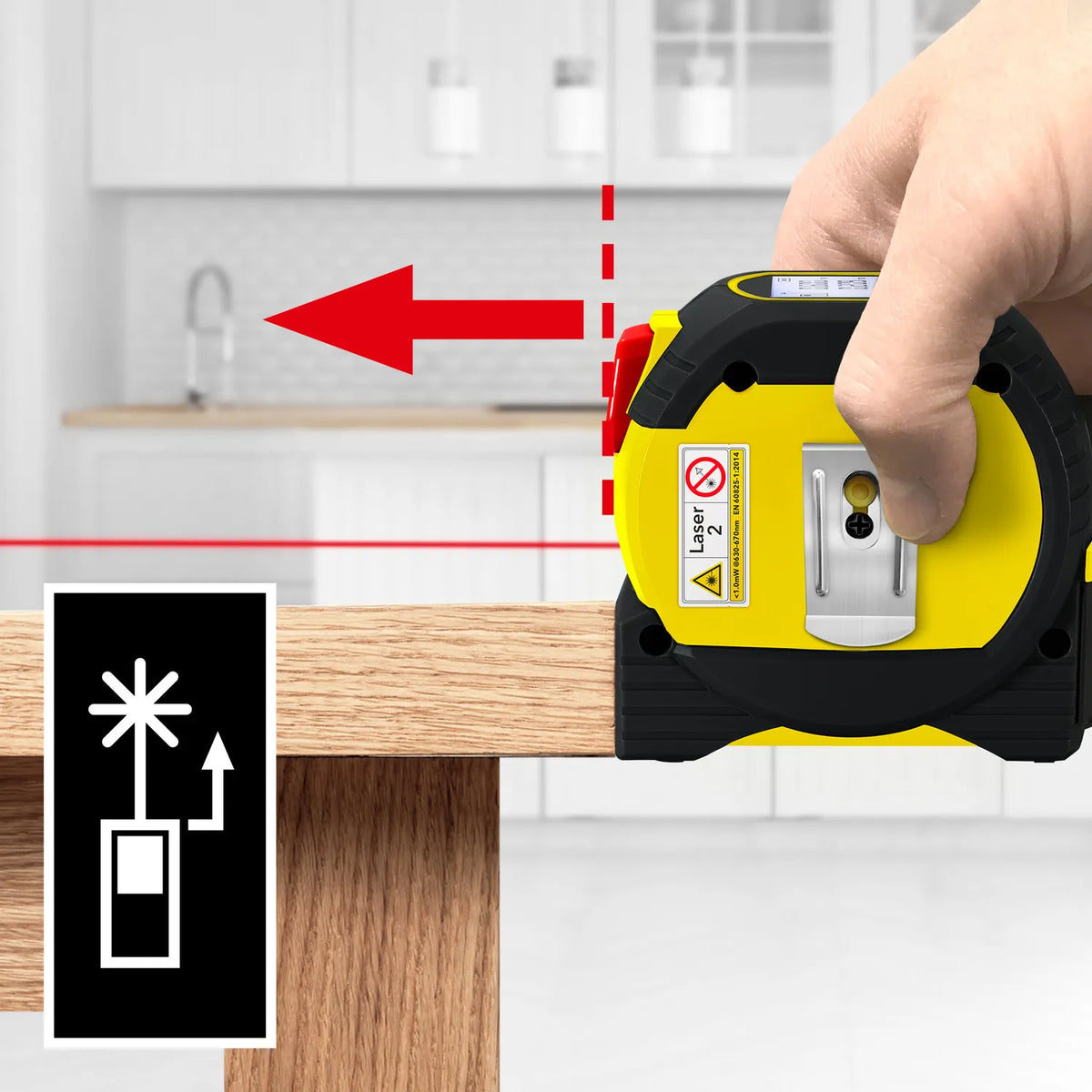 3 in 1 Laser Measuring Tape ( BUY 1 GET 1 FREE )