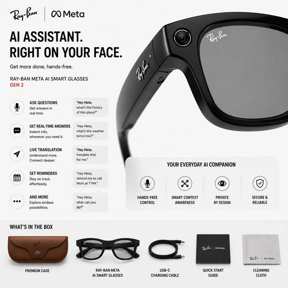 Meta AI Smart Glasses (Gen 2)