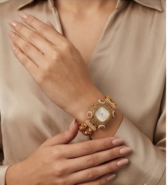 Kashmiri Vintage Gold Bracelet Watch for Women (BUY 1 GET 1 FREE )
