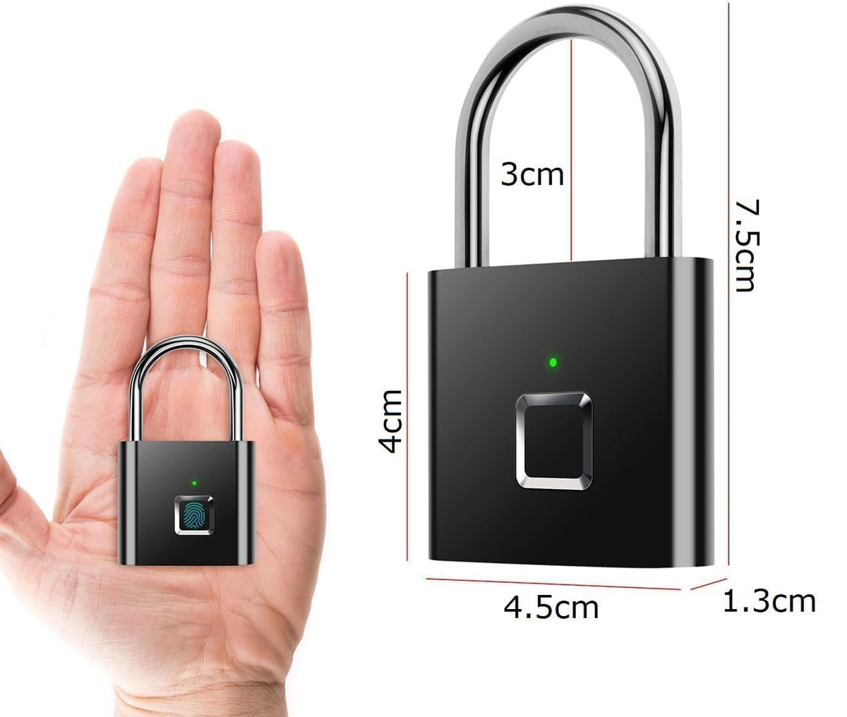 Smart Lock Fingerprint Biometric Padlock | Keyless&Password-Free Access