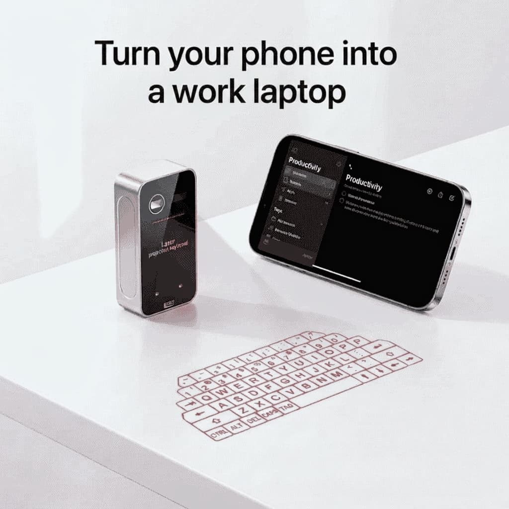 Laser Projection Keyboard with Mouse Controls