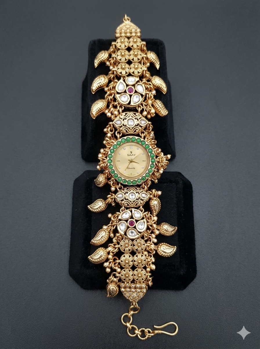 Kashmiri Heavy Bridal Watch –(BUY 1 GET 1 FREE )