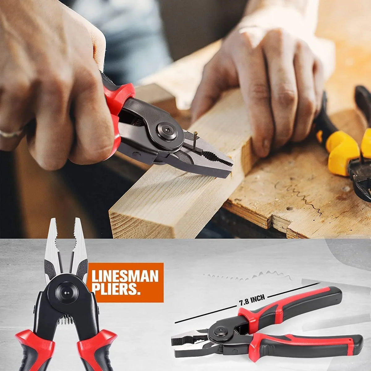 5-in-1 Multi-Function Electrician Plier Set | Wire Stripper, Crimper, Cutter & Sheet Metal Shear | 10–22 AWG
